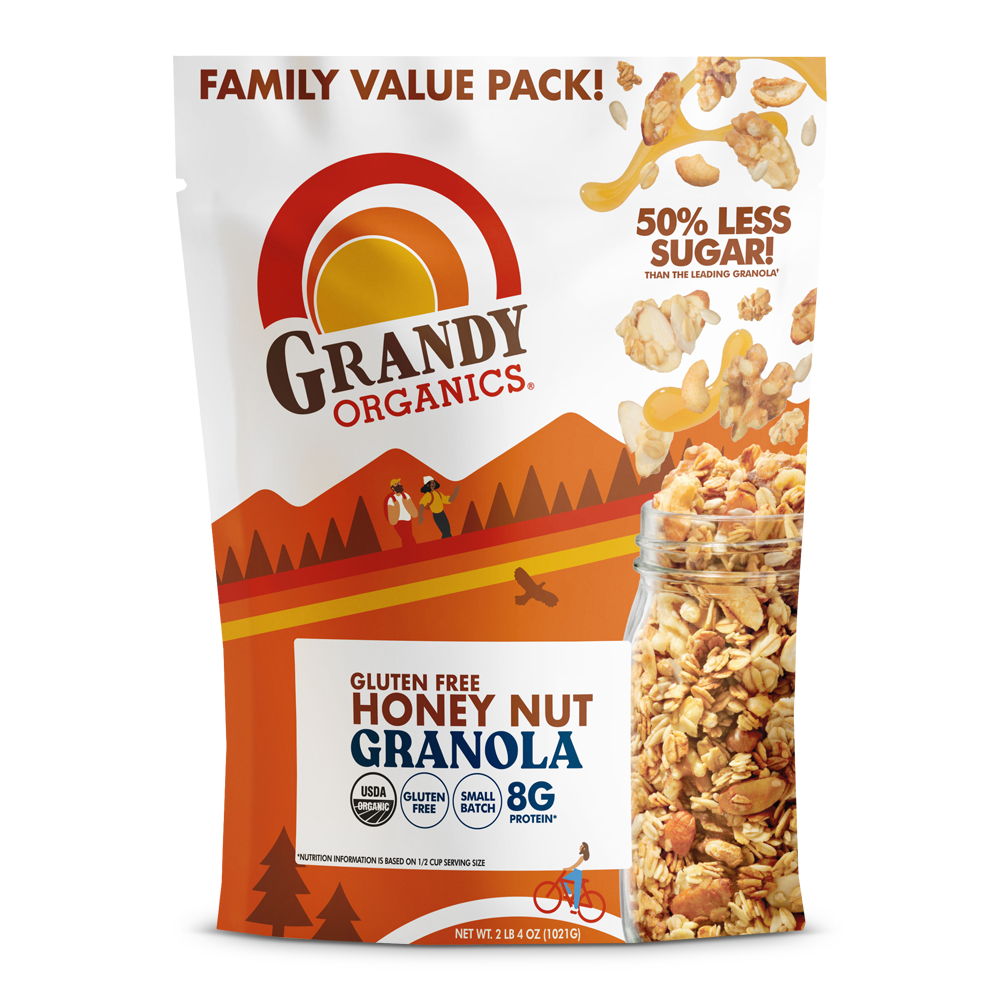 Buy Bulk Gluten-Free Honey Nut Granola  Organic Oat-based Granola – Grandy  Organics